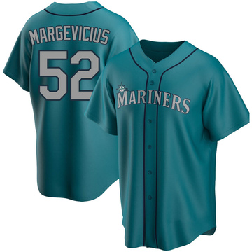 Aqua Replica Nick Margevicius Youth Seattle Mariners Alternate Jersey
