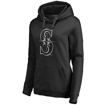 Black Women's Seattle Mariners Platinum Collection Pullover Hoodie -